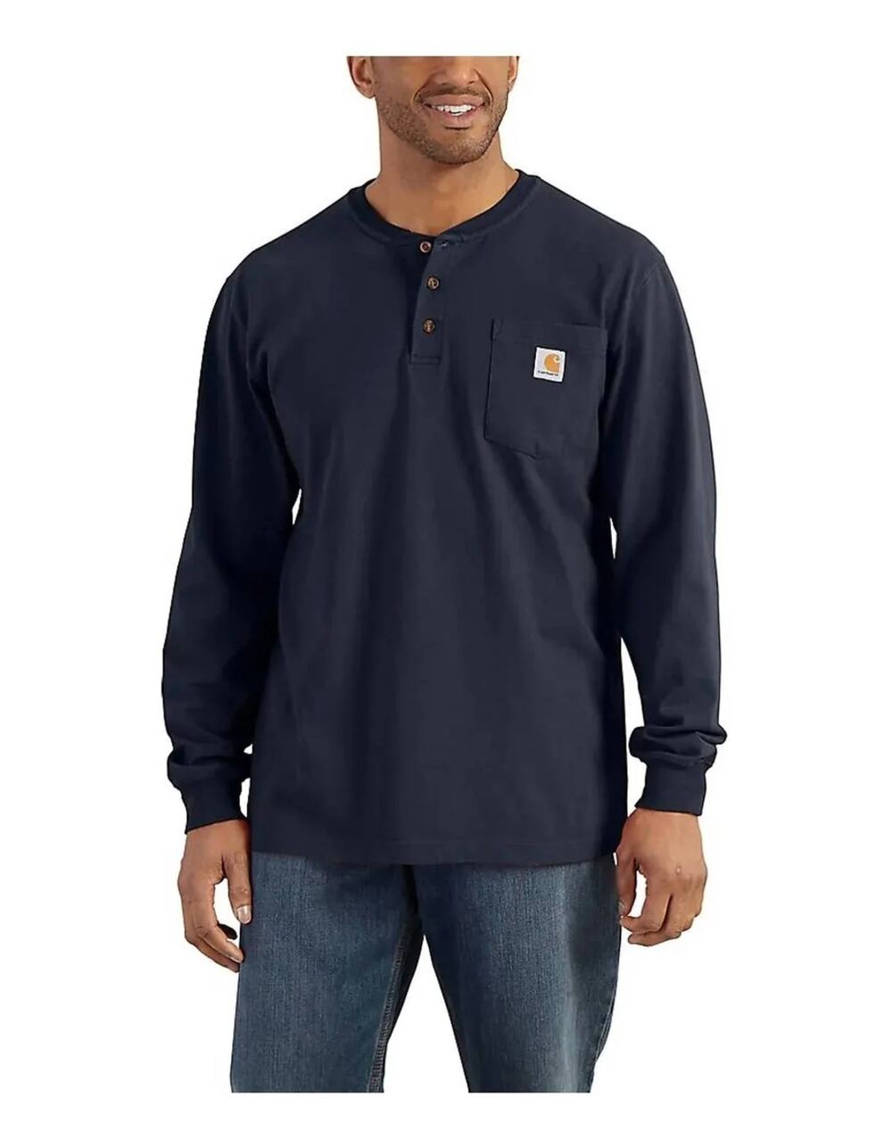 Carhartt Men's M Heavyweight Thermal Henley Pocket Shirt